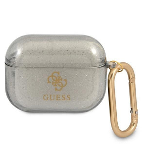 Оригинален калъф за слушалки GUESS Glitter GUAPUCG4GK - AirPods Pro черен - Img 1