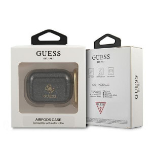 Оригинален калъф за слушалки GUESS Glitter GUAPUCG4GK - AirPods Pro черен - Img 3