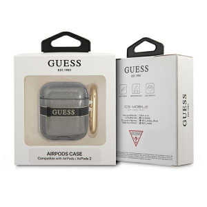 Оригинален калъф за слушалки GUESS Strap GUA2HHTSK - AirPods 1 / 2 черен - Img 3