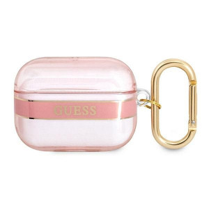 Оригинален калъф за слушалки GUESS Strap GUAPHHTSP - AirPods Pro розов - Img 1