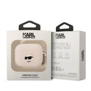 Оригинален калъф за слушалки Karl LAGERFELD Silicone Choupette Head 3D KLAPRUNCHP - AirPods Pro розов - Img 3