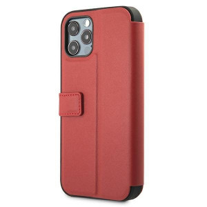 Оригинален калъф тип книга FERRARI Off Track Perforated FEOGOFLBKP12LRE - iPhone 12 Pro Max червен - Img 5