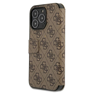 Оригинален калъф тип книга GUESS 4G Big Metal Logo GUBKP13L4GMGBR - iPhone 13 Pro кафяв - Img 4