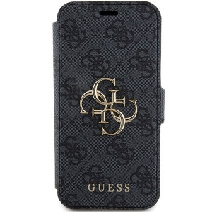 Оригинален калъф тип книга GUESS 4G Metal Logo - iPhone 15 Pro сив - Img 3