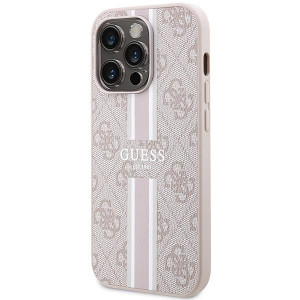 Оригинален калъф тип книга GUESS 4G Printed Stripes MagSafe - iPhone 15 Pro Max розов - Img 2
