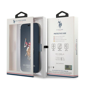 Оригинален калъф тип книга US POLO Polo Embroidery USFLBKP12LPUGFLNV - iPhone 12 Pro Max тъмносив - Img 7