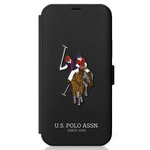 Оригинален калъф тип книга US POLO Polo Embroidery USFLBKP12MPUGFLBK - iPhone 12 / 12 Pro черен - Img 2