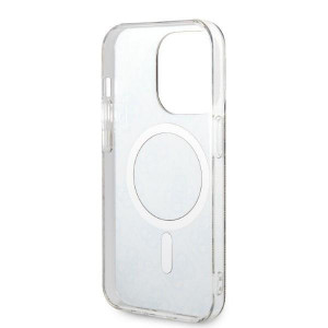 Оригинален комплект GUESS 4G Print (гръб + зарядно) MagSafe GUBPP14LH4EACSW - iPhone 14 Pro кафяв - Img 7