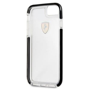 Оригинален прозрачен твърд гръб с цветна рамка FERRARI Shockproof FEGLHCP7BK - iPhone 7 / 8 / SE (2nd gen) / SE (3rd gen) черен - Img 4