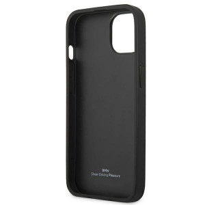 Оригинален твърд гръб от еко кожа BMW Leather Curve Perforate BMHCP13MRSPPR - iPhone 13 червен - Img 6
