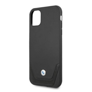 Оригинален твърд гръб от еко кожа BMW Leather Perforate BMHCN61RSWPK - iPhone 11 черен - Img 6