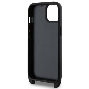 Оригинален твърд гръб с презрамка KARL LAGERFELD Saffiano Karl & Choupette KLHCP14MCSAKCPMK - iPhone 14 Plus черен - Img 7
