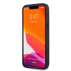 Оригинален твърд гръб AMG Leather Curved Lines AMHCP13LOSDBK - iPhone 13 Pro черен - Img 5