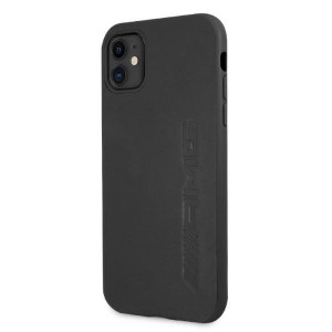 Оригинален твърд гръб AMG Leather Hot Stamped AMHCN61DOLBK - iPhone 11 черен - Img 2