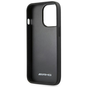 Оригинален твърд гръб AMG Leather Hot Stamped AMHCP14LDOLBK - iPhone 14 Pro черен - Img 7