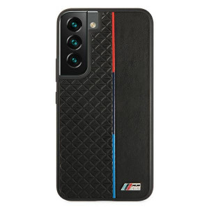 Оригинален твърд гръб BMW M Collection Triangles BMHCS22STRTBK - Samsung Galaxy S22 черен - Img 3