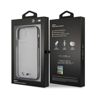 Оригинален твърд гръб BMW Sandblast BMHCP12SMBTOK - iPhone 12 mini прозрачен с черна рамка - Img 8