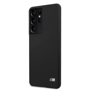 Оригинален твърд гръб BMW Silicone M BMHCS21LMSILBK - Samsung Galaxy S21 Ultra 5G черен - Img 2