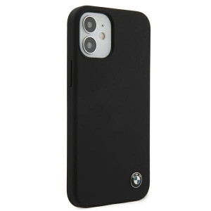Оригинален твърд гръб BMW Silicone Signature BMHCP12SSILBK - iPhone 12 mini черен - Img 4