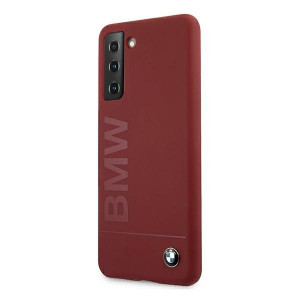 Оригинален твърд гръб BMW Silicone Signature BMHCS21MSLBLRE - Samsung Galaxy S21+ 5G червен - Img 2