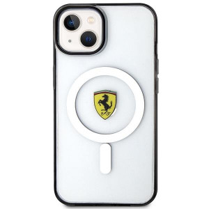 Оригинален твърд гръб FERRARI Outline MagSafe FEHMP14SURKT - iPhone 14 прозрачен - Img 3
