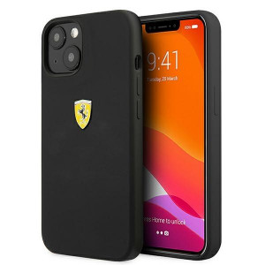 Оригинален твърд гръб FERRARI Silicone FESSIHCP13MBK - iPhone 13 черен - Img 1