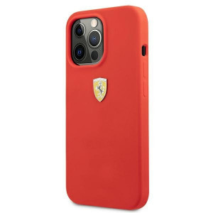 Оригинален твърд гръб FERRARI Silicone FESSIHCP13XRE - iPhone 13 Pro Max червен - Img 2