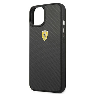 Оригинален твърд гръб FERRARI Track Real Carbon FEHCP13SFCABK - iPhone 13 mini черен - Img 6