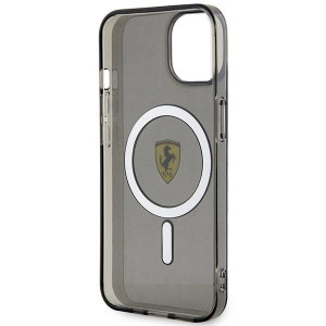 Оригинален твърд гръб FERRARI Translucent MagSafe FEHMP14SURKK - iPhone 14 черен полупрозрачен - Img 7