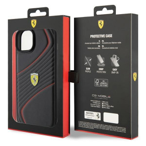 Оригинален твърд гръб FERRARI Twist Metal Logo - iPhone 15 Plus черен - Img 8