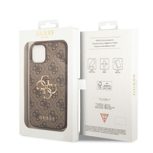 Оригинален твърд гръб GUESS 4G Big Metal Logo GUHCP15M4GMGBR - iPhone 15 Plus кафяв - Img 8