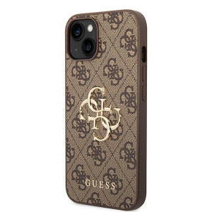 Оригинален твърд гръб GUESS 4G Big Metal Logo GUHCP15S4GMGBR - iPhone 15 кафяв - Img 2