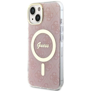 Оригинален твърд гръб GUESS 4G GUHMP14MH4STP - iPhone 14 Plus розов - Img 2
