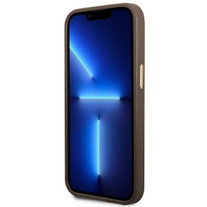 Оригинален твърд гръб GUESS 4G Logo Plate MagSafe GUHMP14MU4GPRW - iPhone 14 Plus кафяв - Img 5