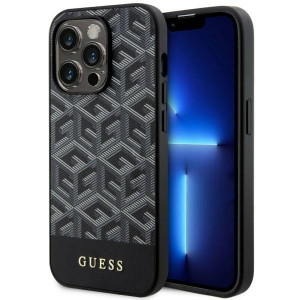 Оригинален твърд гръб GUESS GCube Stripes MagSafe GUHMP14LHGCFSEK - iPhone 14 Pro черен - Img 1