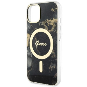 Оригинален твърд гръб GUESS Golden Marble MagSafe GUHMP14SHTMRSK - iPhone 14 черен - Img 6