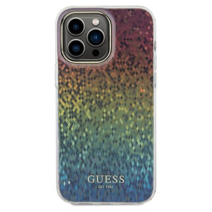 Оригинален твърд гръб GUESS IML Faceted Mirror Disco Iridescent - iPhone 13 Pro многоцветен - Img 3