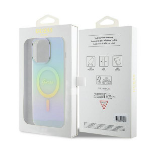 Оригинален твърд гръб GUESS IML Iridescent MagSafe GUHMP15XHITSQ - iPhone 15 Pro Max тюркоаз - Img 8