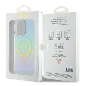 Оригинален твърд гръб GUESS IML Iridescent MagSafe - iPhone 15 Pro тюркоаз - Img 8