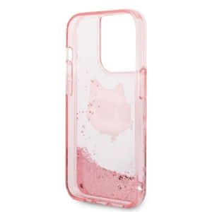 Оригинален твърд гръб KARL LAGERFELD Glitter Choupette Head KLHCP14XLNCHCP - iPhone 14 Pro Max розов - Img 7