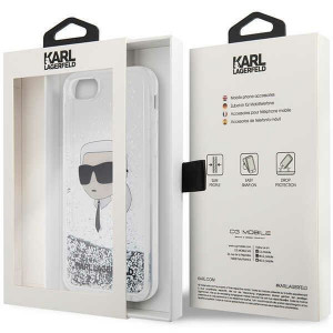 Оригинален твърд гръб KARL LAGERFELD Glitter Karl Head KLHCI8LNKHCH - iPhone 7 / 8 / SE (2nd gen) / SE (3rd gen) сребрист - Img 8