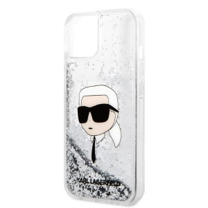 Оригинален твърд гръб KARL LAGERFELD Glitter Karl Head KLHCP14MLNKHCH - iPhone 14 Plus сребрист - Img 6
