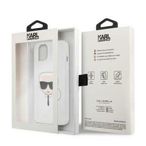 Оригинален твърд гръб KARL LAGERFELD Glitter Karl's Head KLHCP13SKHTUGLS - iPhone 13 mini сребрист - Img 8