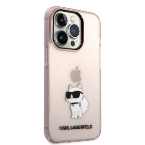 Оригинален твърд гръб KARL LAGERFELD Ikonik Choupette KLHCP14LHNCHTCP - iPhone 14 Pro розов - Img 4