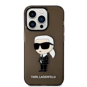 Оригинален твърд гръб KARL LAGERFELD Ikonik KARL LAGERFELDD KLHCP14LHNIKTCK - iPhone 14 Pro черен - Img 3