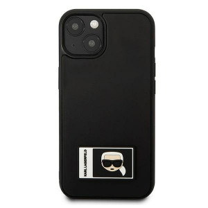 Оригинален твърд гръб KARL LAGERFELD Ikonik Patch KLHCP13M3DKPK - iPhone 13 черен - Img 3