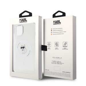 Оригинален твърд гръб KARL LAGERFELD IML Choupette MagSafe - iPhone 15 Plus прозрачен - Img 8