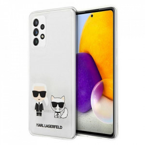 Оригинален твърд гръб KARL LAGERFELD Karl & Choupette KLHCA72CKTR - Samsung Galaxy A72 прозрачен - Img 2