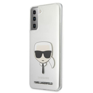 Оригинален твърд гръб KARL LAGERFELD Karl's Head KLHCS21MKTR - Samsung Galaxy S21+ 5G прозрачен - Img 2