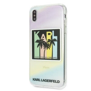 Оригинален твърд гръб KARL LAGERFELD Karlifornia Dreams KLHCI65IRKD - iPhone XS Max прозрачен - Img 10
